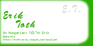 erik toth business card